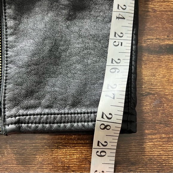 Free People Vegan Leather Pant With Zips Size 4 Black Goth Grunge Witchycore - Picture 4 of 15